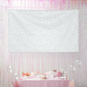 Lichtgrijze geometrische bloem Moderne zomerpatr Spandoek