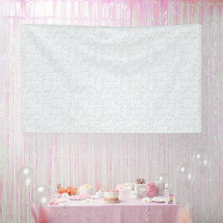 Lichtgrijze geometrische bloem | Moderne zomerpatr Spandoek
