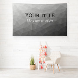 Lichtgrijze geometrische mesh Driehoek aangepaste Spandoek