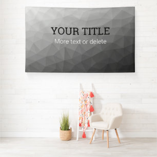Lichtgrijze geometrische mesh Driehoek aangepaste Spandoek