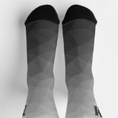 Lichtgrijze geometrische mesh monogram sokken (Top)