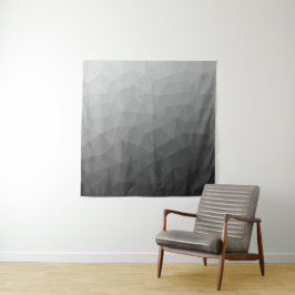 Lichtgrijze geometrische mesh-patroon met verloop wandkleed