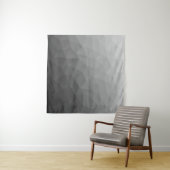 Lichtgrijze geometrische meshpatroon met verloop wandkleed (In Situ (horizontaal))