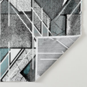 Lichtgrijze geometrische print. wandkleed
