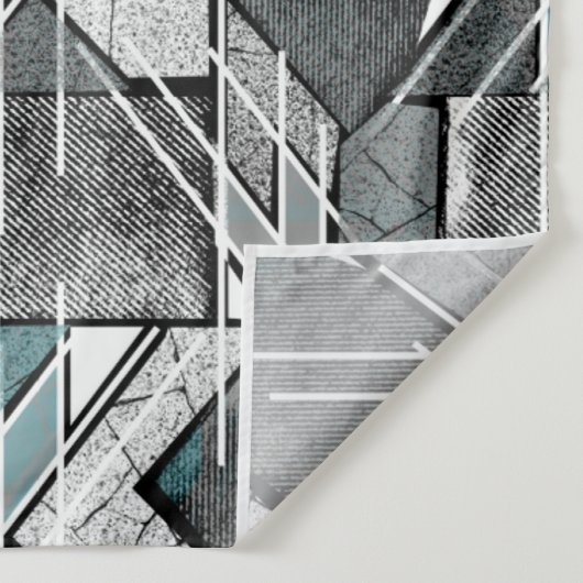 Lichtgrijze geometrische print. wandkleed (Detail)