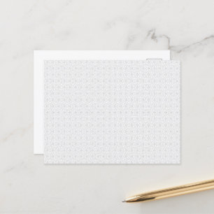 Lichtgrijze geometrische tegelpatroon briefkaart