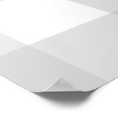 Lichtgrijze Gingham Welkom Bord Poster (Hoek)