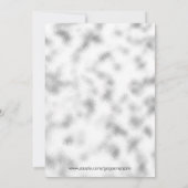 Lichtgrijze glazen en bloemen bruiloft kaart (Achterkant)