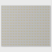 Lichtgrijze gouden retriever met gouden glitter cadeaupapier (Vlak)