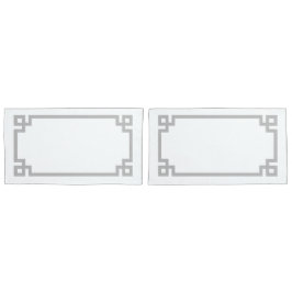 Lichtgrijze Griekse sleutelgrens Koningsgrootte Kussensloop