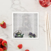 Lichtgrijze heksen thee betoverde brouwpartij serv servet (Insitu)