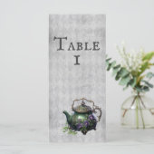 Lichtgrijze heksen thee betoverde brouwtafel Kaart (Staand voorkant)