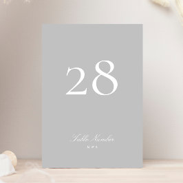 Lichtgrijze klassieke elegante kalligrafie bruilof kaart