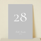 Lichtgrijze klassieke elegante kalligrafie bruilof kaart