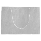 Lichtgrijze kunstledertextuur groot cadeauzakje (Achterkant)