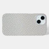 Lichtgrijze lederen getextureerde telefoonhoes Case-Mate iPhone case (Achterkant (horizontaal))
