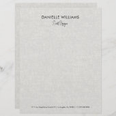 Lichtgrijze linnen textuur Event Designer Briefhoofd (Voorkant / Achterkant)