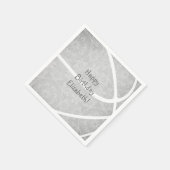 Lichtgrijze meisjes basketbalfeest servet (Hoek)