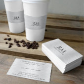 Lichtgrijze metalen textuur visitekaartje