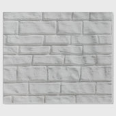Lichtgrijze of witte bakstenen wand cadeaupapier (Vlak)