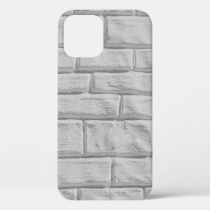 Lichtgrijze of witte bakstenen wand Case-Mate iPhone case