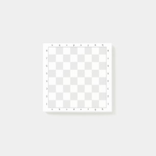 Lichtgrijze schaakbord sjabloon post-it® notes