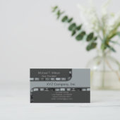 Lichtgrijze, Silver Tile Border Visitekaartje (Staand voorkant)