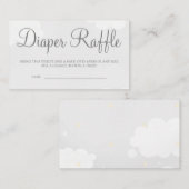 Lichtgrijze Starry Sky Luier Raffle Kaart Tickets (Voorkant / Achterkant)