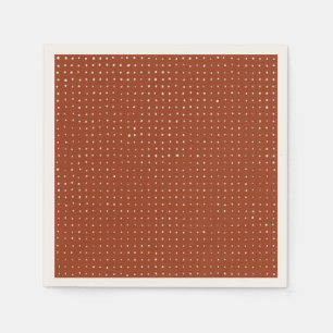 Lichtgrijze stippen op de roest servet