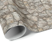 Lichtgrijze Stone Texture Wrapping Paper Roll Cadeaupapier (Rol Hoek)