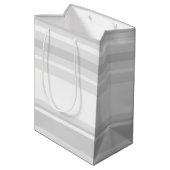 Lichtgrijze strepen medium cadeauzakje (Achterkant Gekanteld)