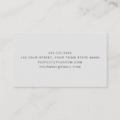 Lichtgrijze tandheelkundige logo moderne minimalis visitekaartje (Achterkant)