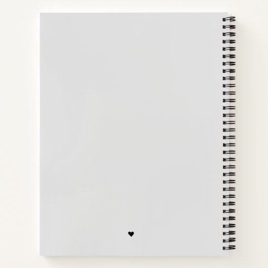 Lichtgrijze Trouwplannen Notitieboek (Achterkant)