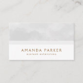 Lichtgrijze waterverf spa boutique beauty stylist visitekaartje (Voorkant)