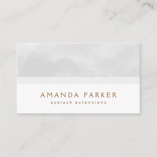 Lichtgrijze waterverf spa boutique beauty stylist visitekaartje (Voorkant)