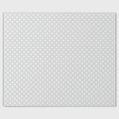 Lichtgrijze witte grote polka stippenpatroon cadeaupapier (Vlak)