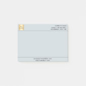 Lichtgrijze zakelijke logo post-it® notes (Voorkant)