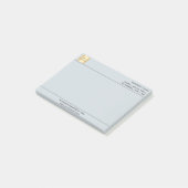 Lichtgrijze zakelijke logo post-it® notes (Schuin)