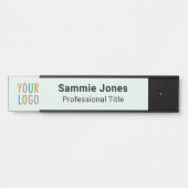 Lichtgroen 2x8 Hangende Naam Bord Business Logo Deurbordje (Voorkant)