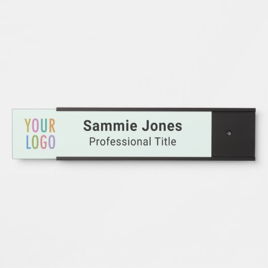 Lichtgroen 2x8 Hangende Naam Bord Business Logo Deurbordje (Voorkant)