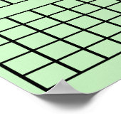 Lichtgroen 3 maanden kalender Poster (Hoek)