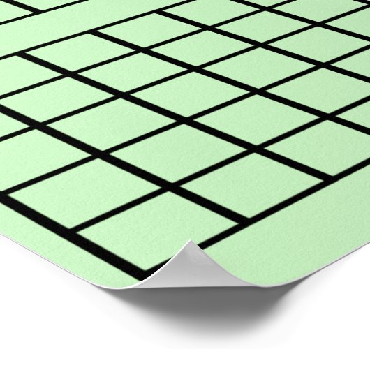 Lichtgroen 3 maanden kalender Poster (Hoek)