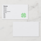 lichtgroen 4 bladklaver shamrock.png visitekaartje (Voorkant / Achterkant)