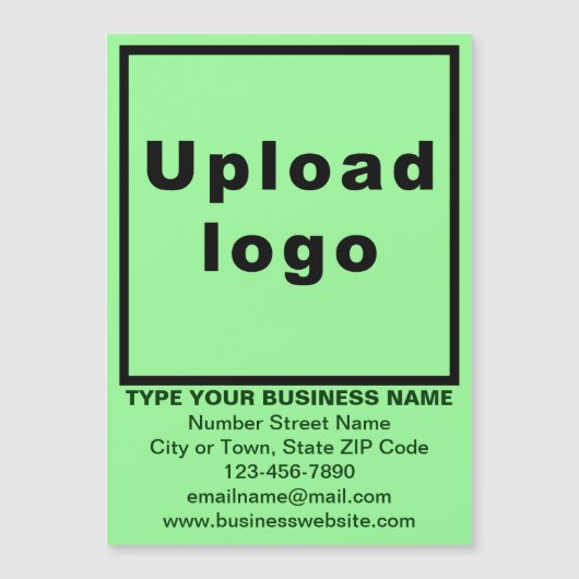 Lichtgroen 5"x 7"Magnetisch Visitekaartje (Voorkant)