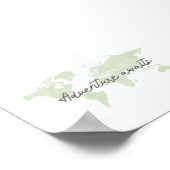 Lichtgroen avontuur wacht op landschapsprint poster (Hoek)