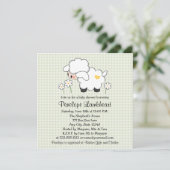 Lichtgroen Baby Lamb Baby shower Kaart (Staand voorkant)