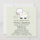 Lichtgroen Baby Lamb Baby shower Kaart (Voorkant)