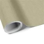 Lichtgroen beige linnen nabootsing stofeffect cadeaupapier (Rol Hoek)