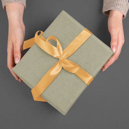 Lichtgroen beige linnen nabootsing stofeffect cadeaupapier