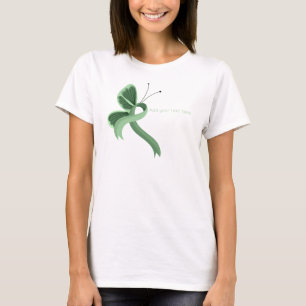 Lichtgroen bewustzijnslint vlinder T-shirt